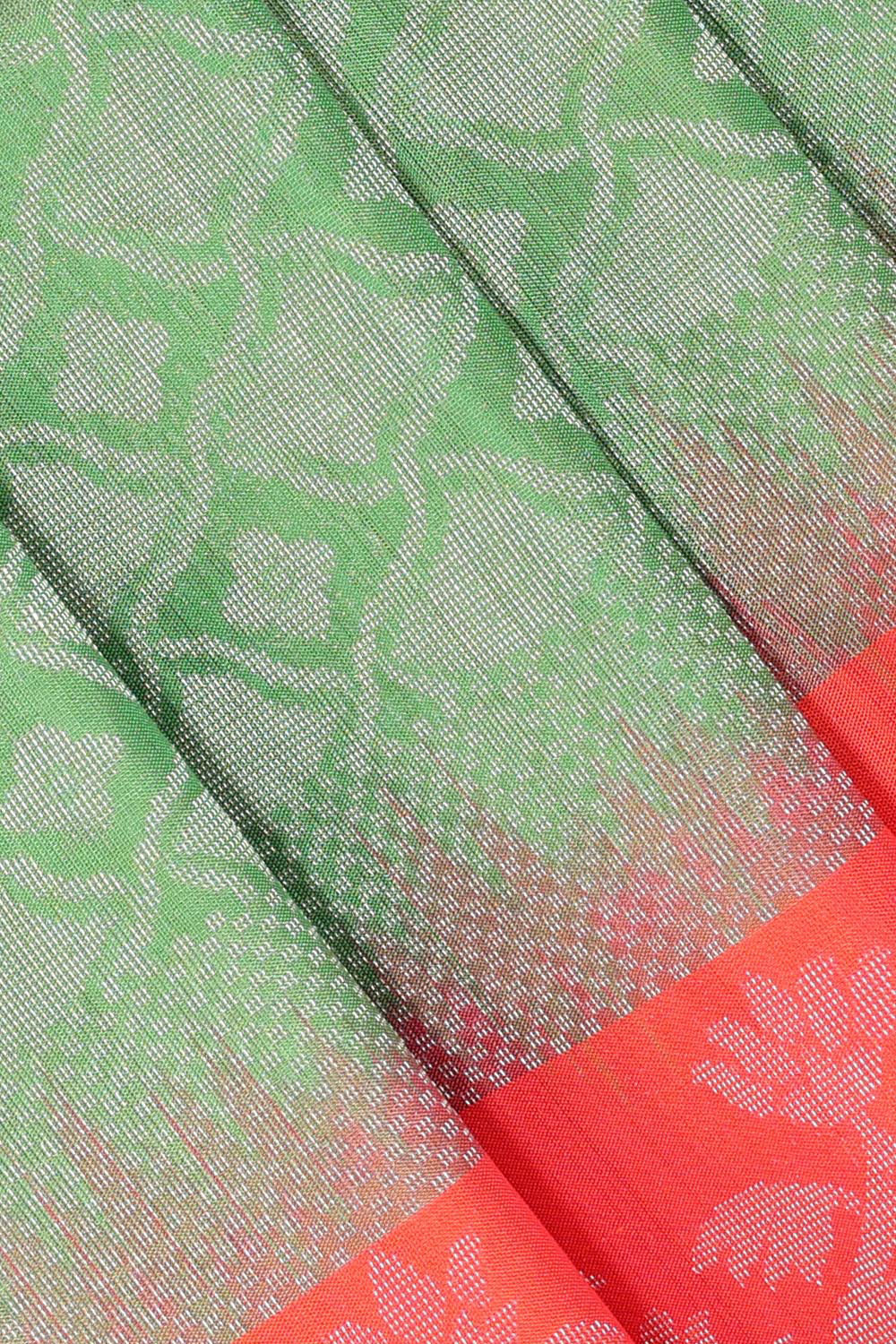 Pista Green Silk Saree