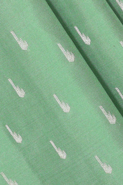 Collection of Pista Green Soft Silk Saree in a gallery layout