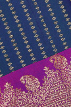 Collection of Peacock Blue Silk Saree in a gallery layout