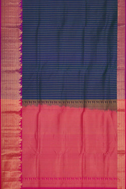 Collection of Peacock Blue Silk Saree in a gallery layout