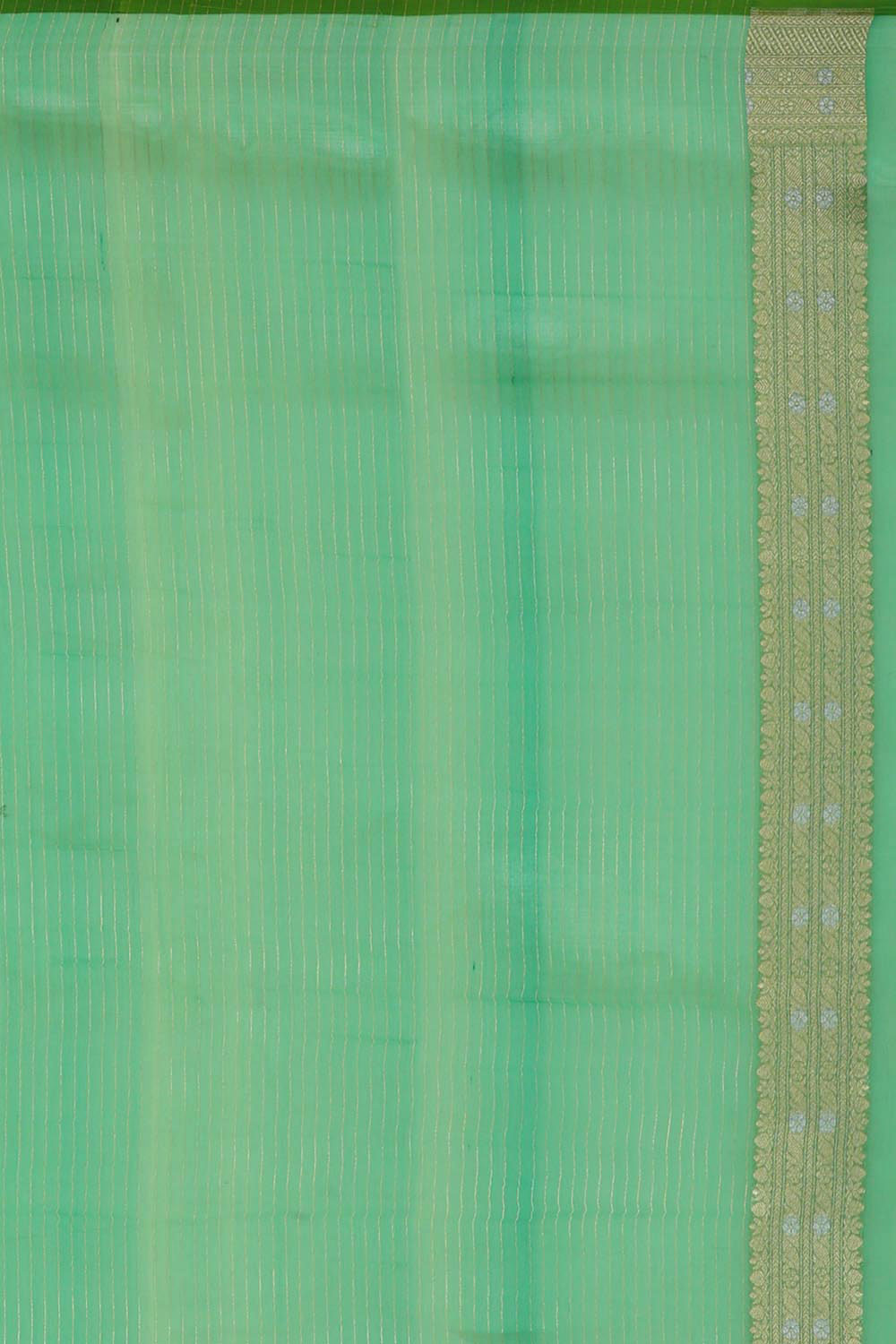 Collection of Banarasi Kora Green Saree in a gallery layout