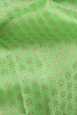 Image of Kanchipattu Light Green Pavada Unstitched Set