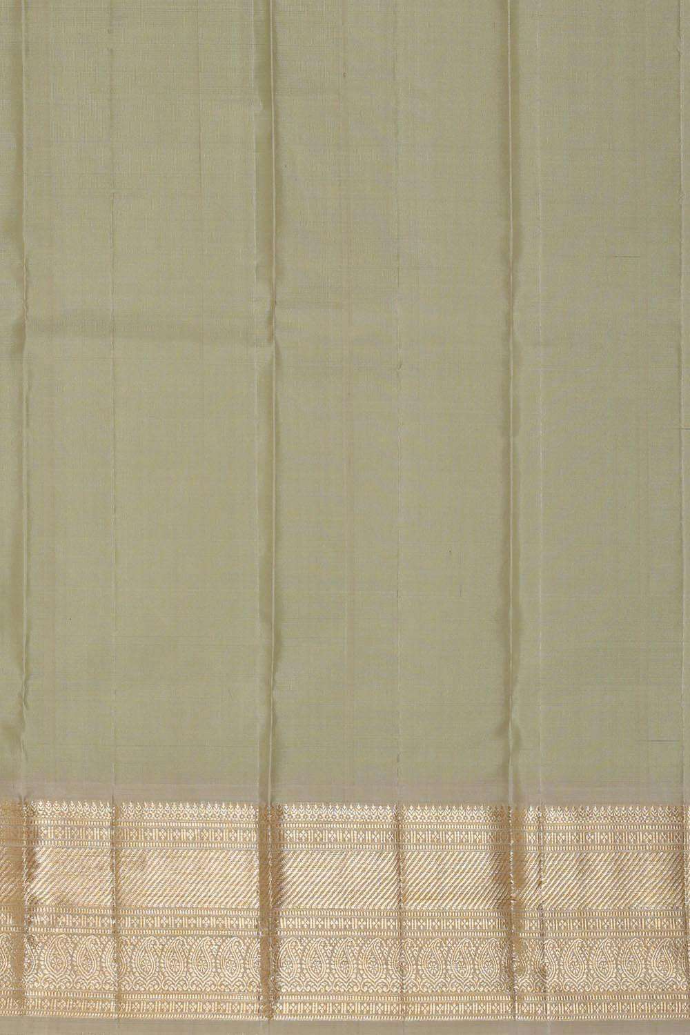 Kanchipattu Light Green Pavada Unstitched Set