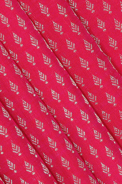 Image of Kanchipattu Rani Pink Pavada Unstitched Set