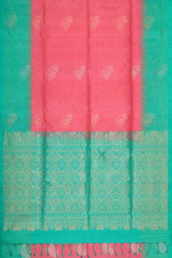 Image of Reddish Pink Silk Saree