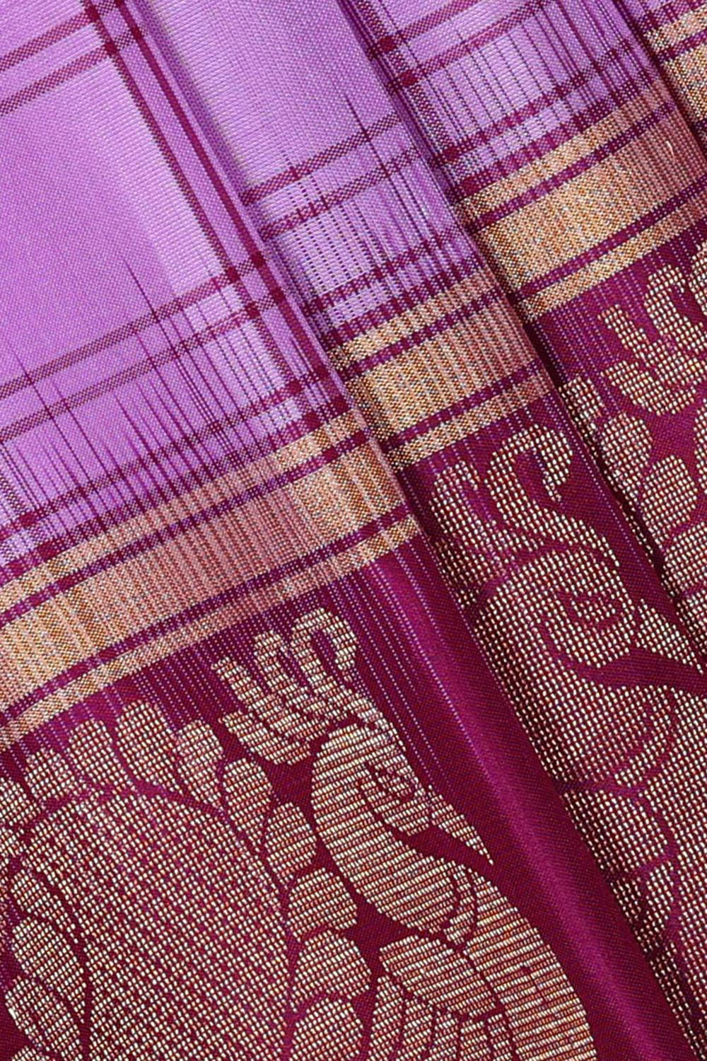 Lavender Silk Saree