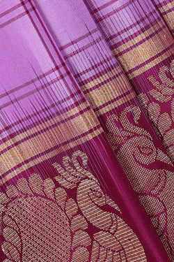 Image of Lavender Silk Saree