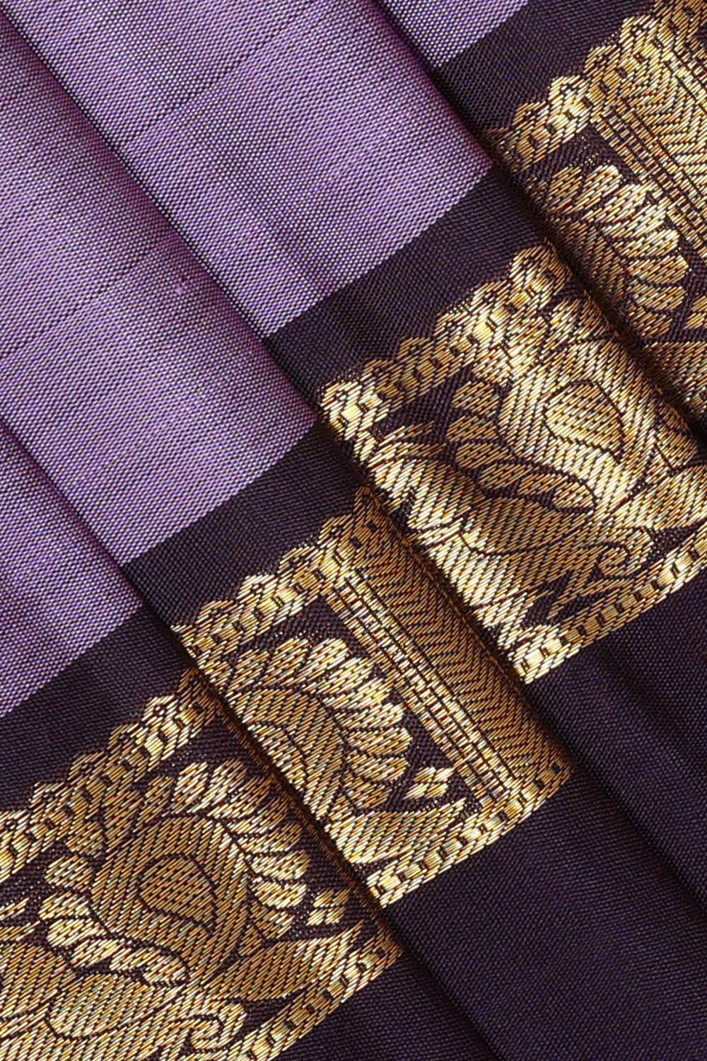 Kanchipattu Dark Lavender Saree