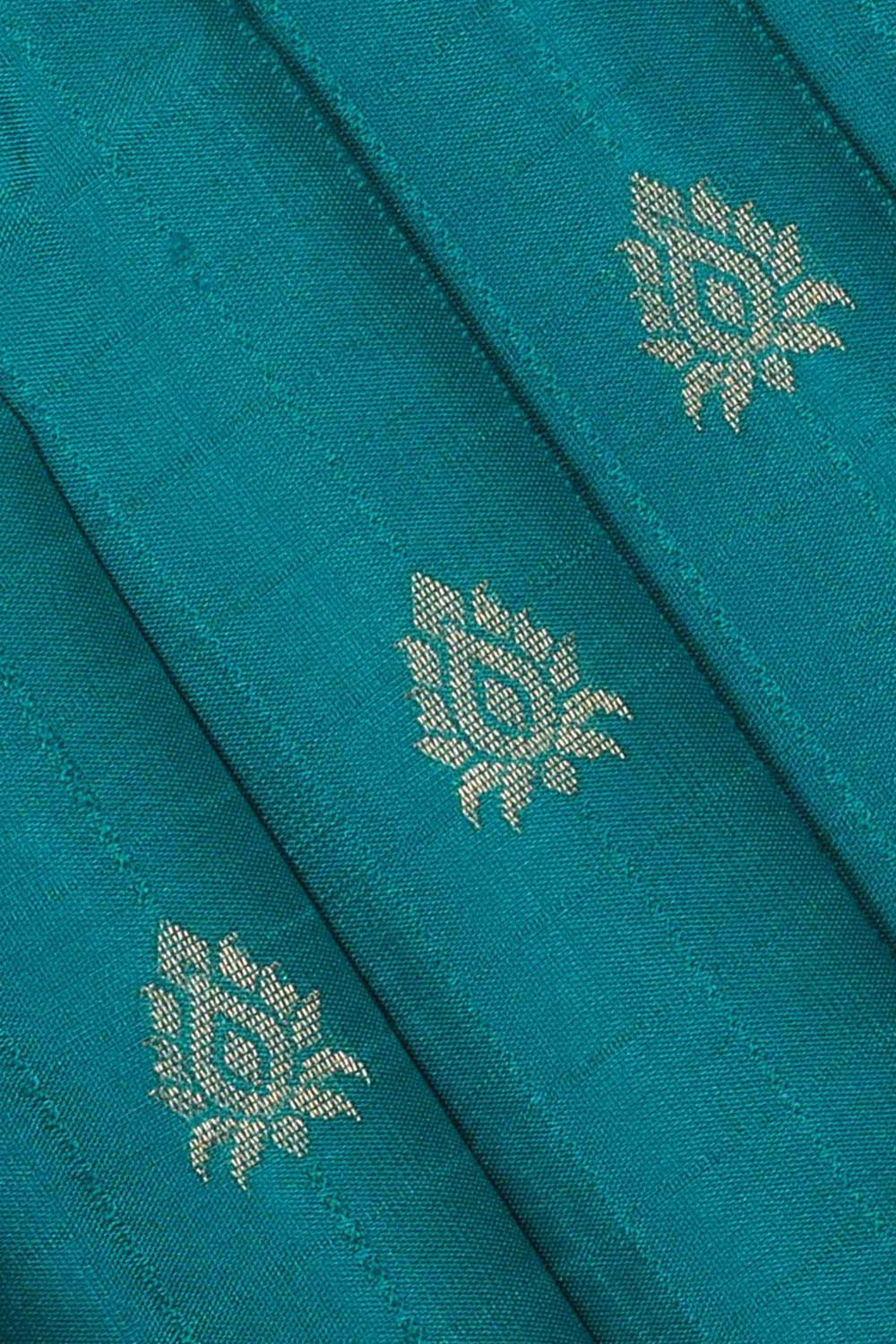 Teal Blue Silk Saree