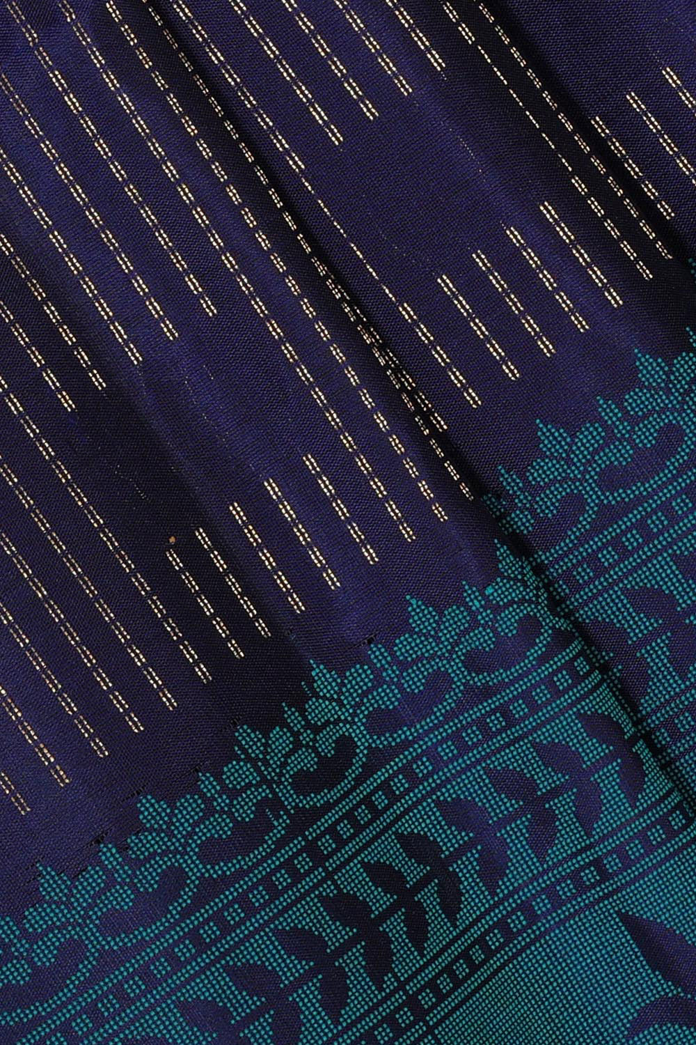 Collection of Navy Blue Silk Saree in a gallery layout