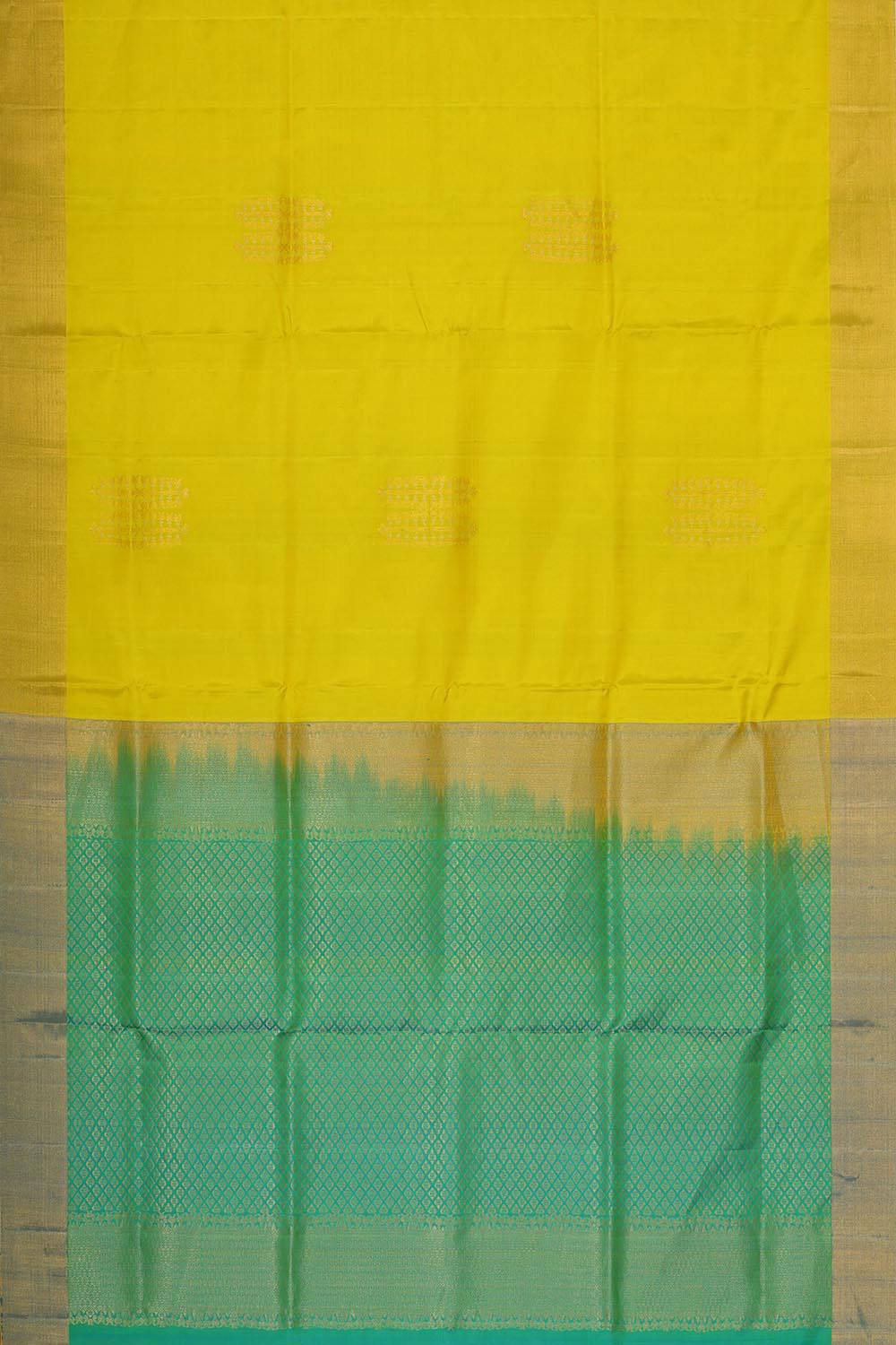 Collection of Greenish Yellow Soft Silk Saree in a gallery layout