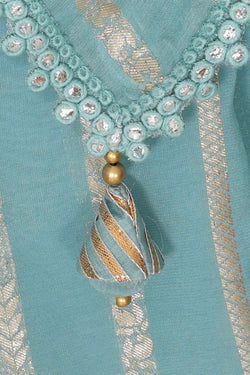 Collection of Glass Tissue Light Blue Saree in a gallery layout