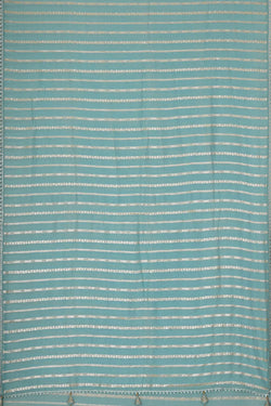 Collection of Glass Tissue Light Blue Saree in a gallery layout