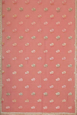 Collection of Glass Tissue Peach Pink Saree in a gallery layout