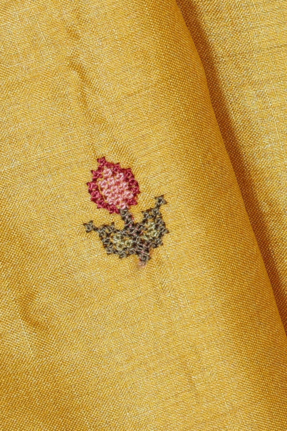 Collection of Tussar Silk Yellow Saree in a gallery layout