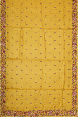 Collection of Tussar Silk Yellow Saree in a gallery layout