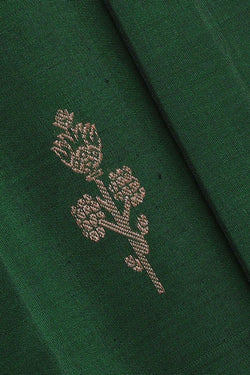 Image of Bottle Green Silk Saree