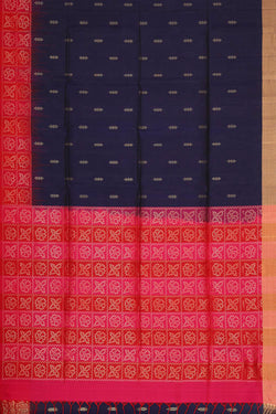 Image of Navy Blue Silk Saree