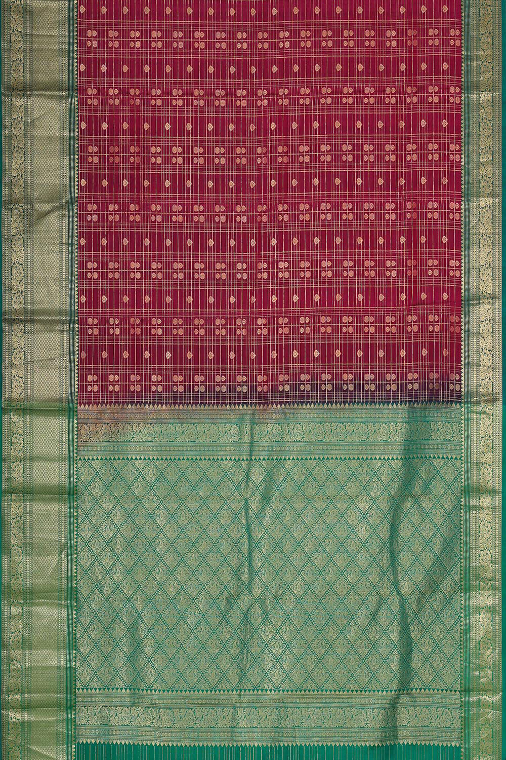 Kanchipattu Wine Colour Brocade Saree