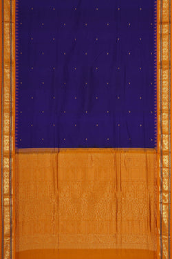 Image of Narayanpet Silk Dark Blue Saree