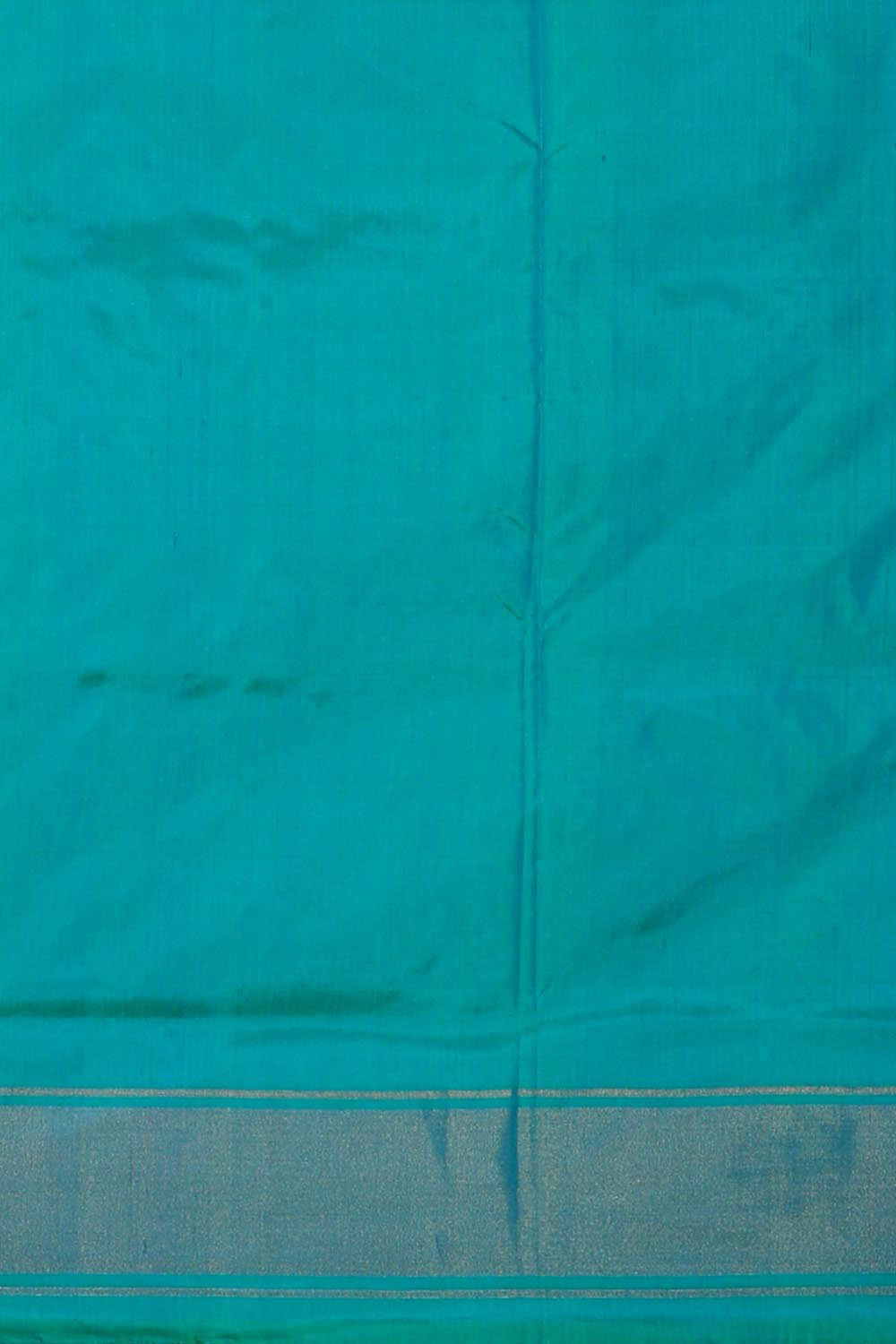 Ikat Silk Cream-Blue Saree