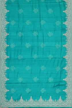 Collection of Tussar Silk Sea Green Saree in a gallery layout