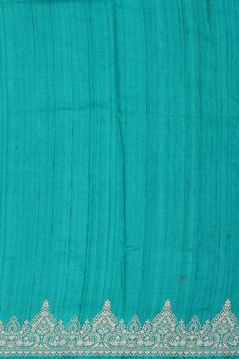 Image of Tussar Silk Sea Green Saree