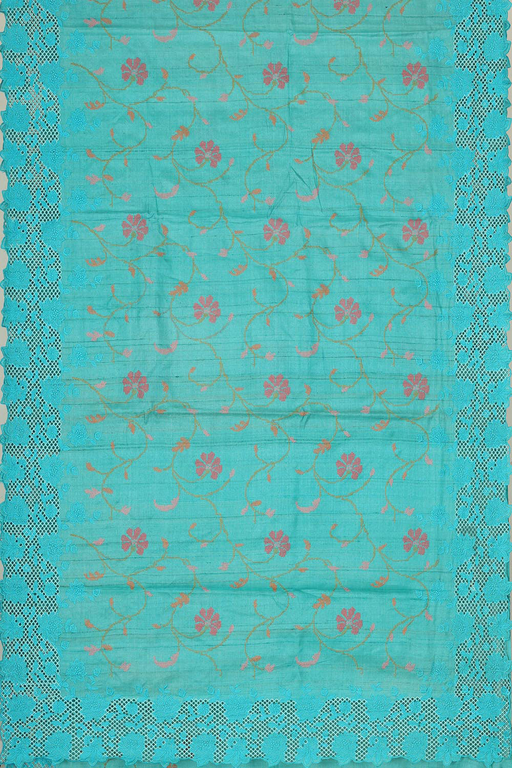 Collection of Tussar Silk Sky Blue Saree in a gallery layout