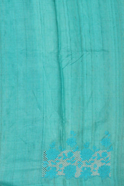 Collection of Tussar Silk Sky Blue Saree in a gallery layout