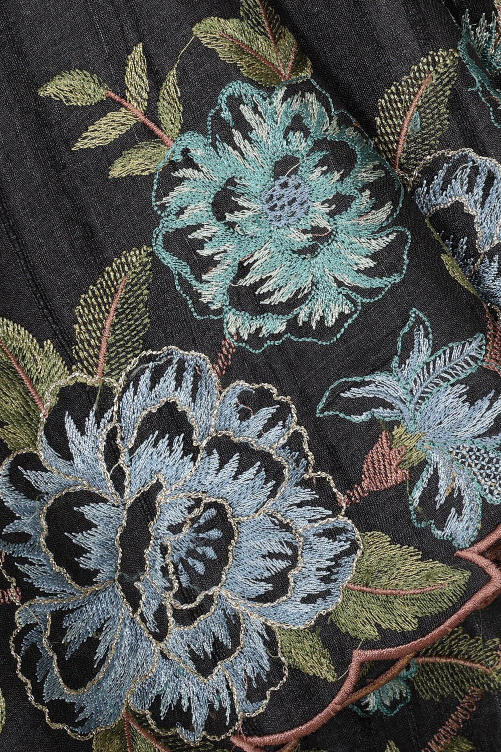 Image of Tussar Silk Black Saree