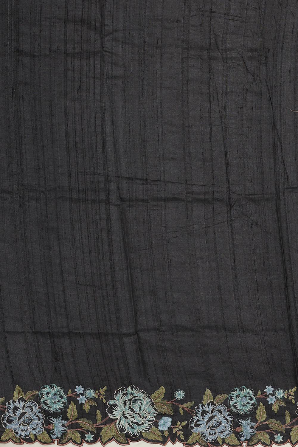 Image of Tussar Silk Black Saree