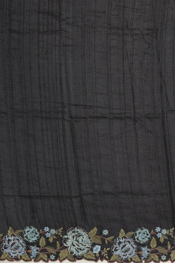 Collection of Tussar Silk Black Saree in a gallery layout