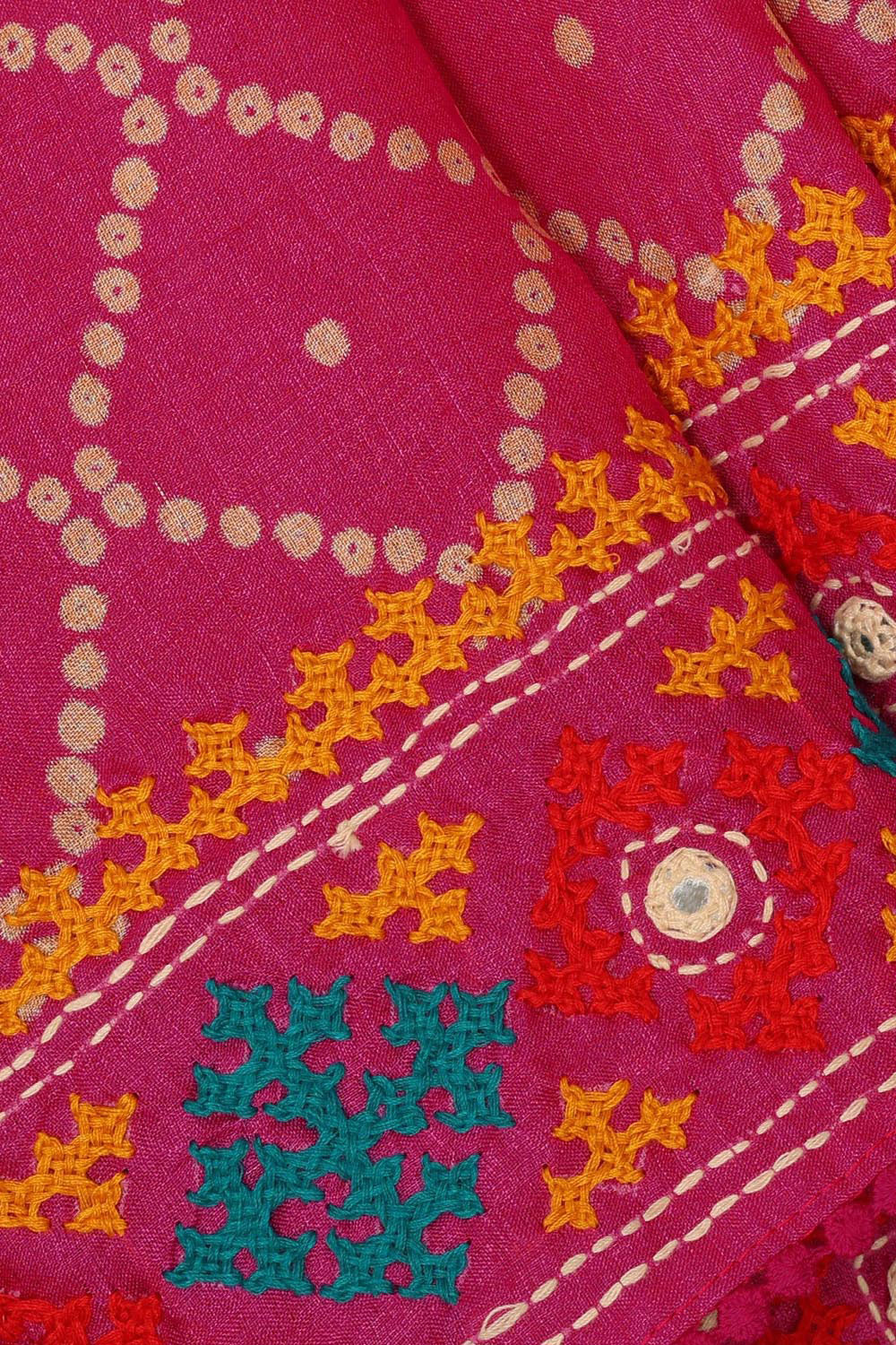 Tussar Silk Magenta Saree