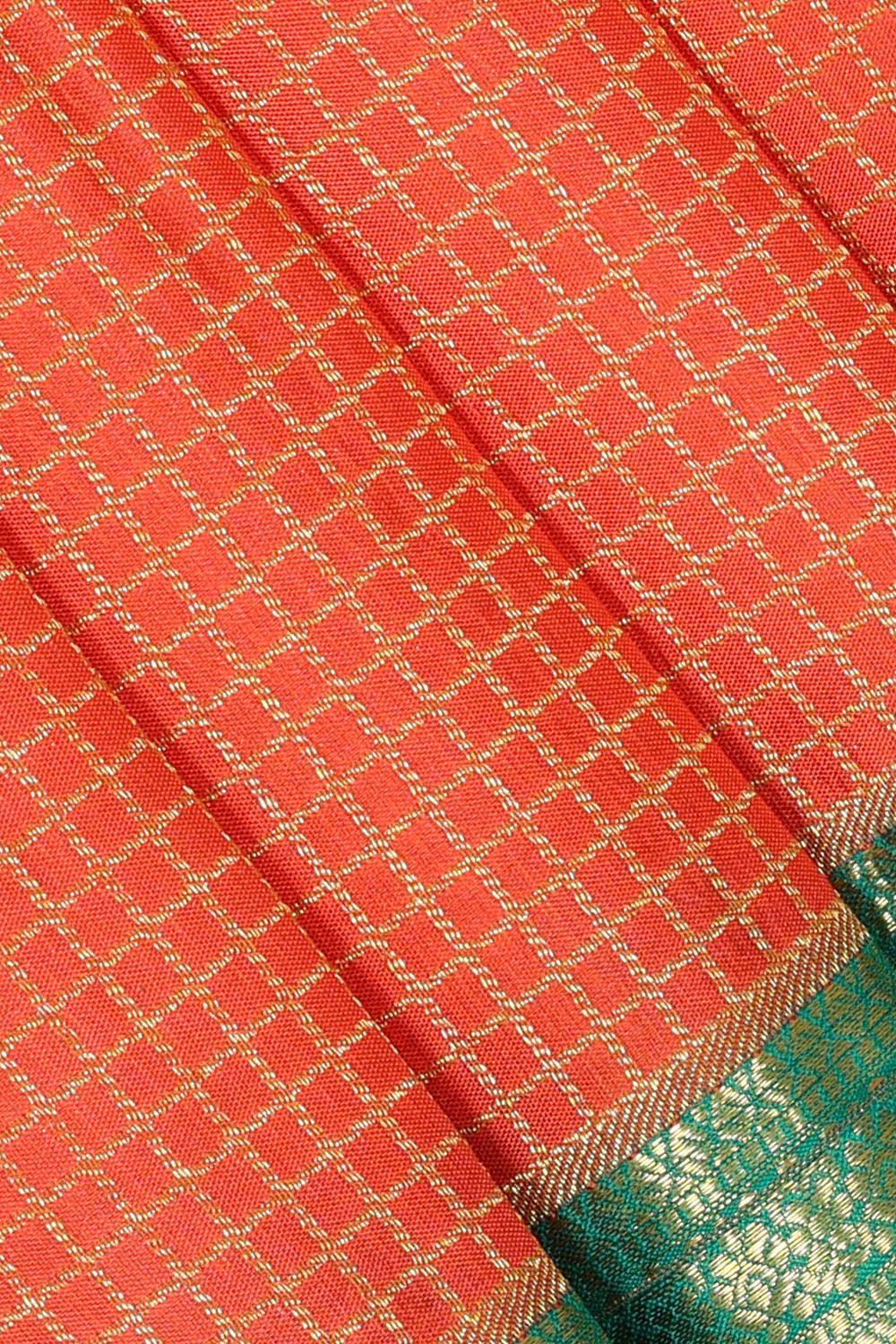 Kanchipattu Orange Saree