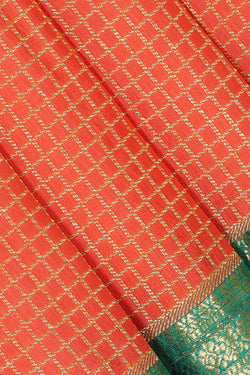 Image of Kanchipattu Orange Saree