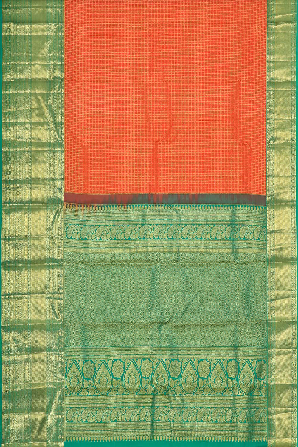 Kanchipattu Orange Saree