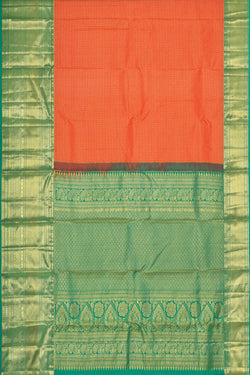 Image of Kanchipattu Orange Saree