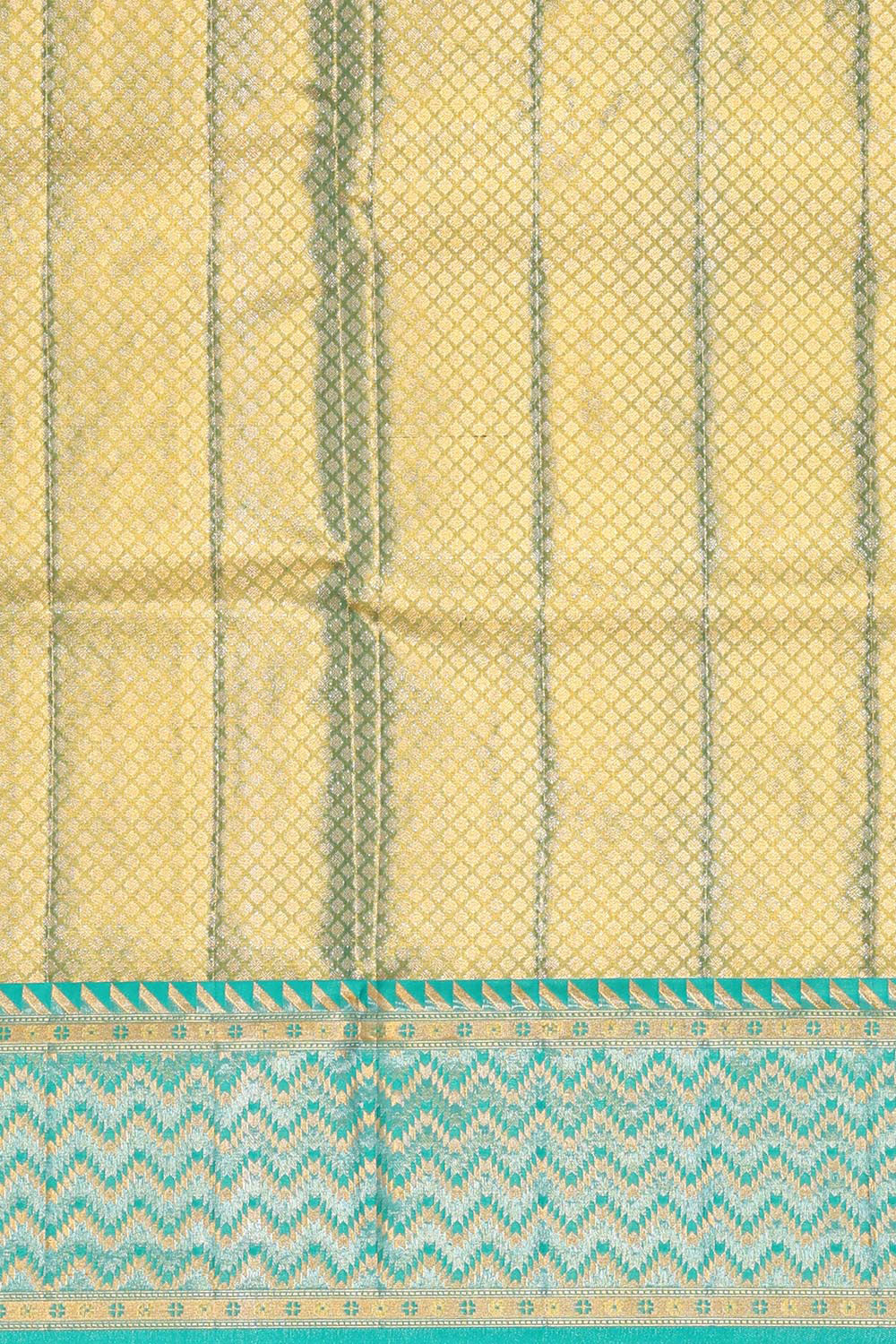 Kanchipattu Golden Yellow Tissue Brocade Saree