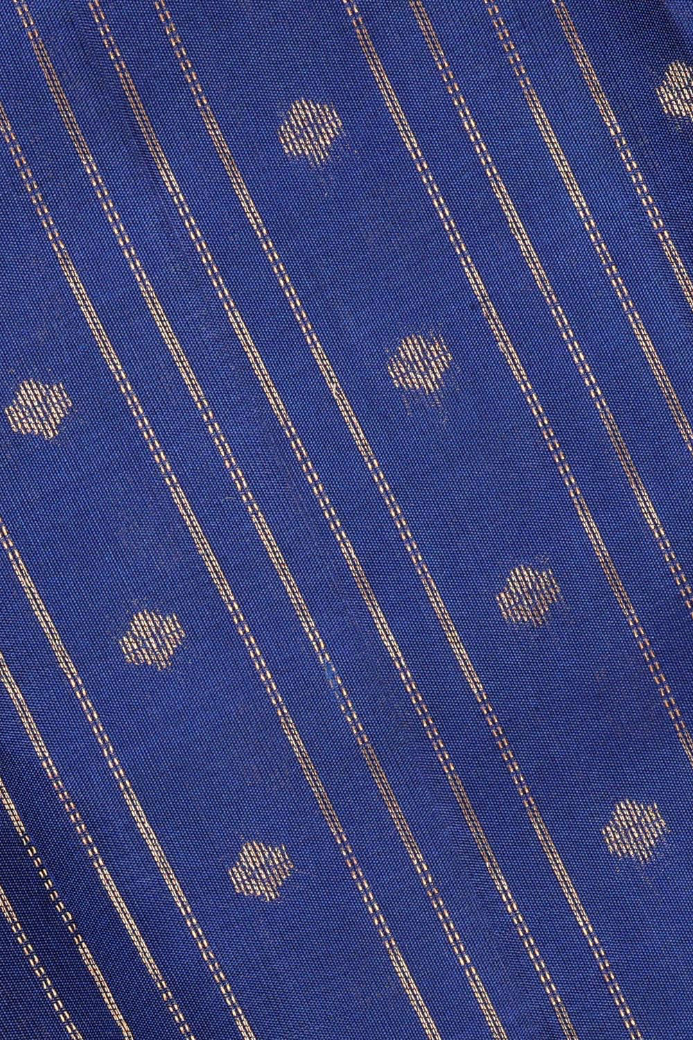 Kanchipattu Dark Blue Brocade Saree