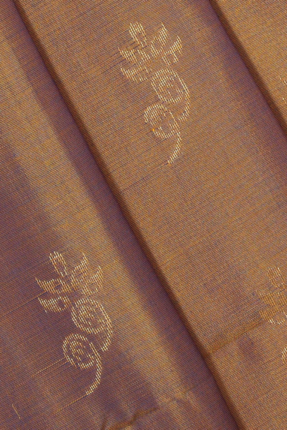 Mustard Brown Silk Saree