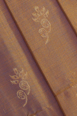 Image of Mustard Brown Silk Saree