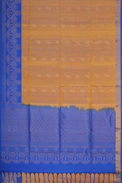 Image of Mustard Brown Silk Saree