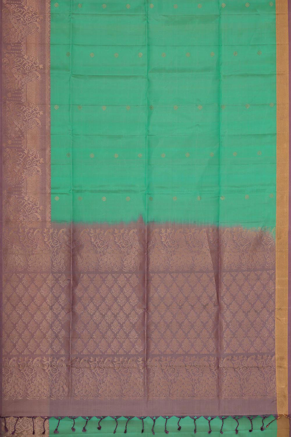 Dark Mint Green Silk Saree