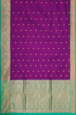 Collection of Banarasi Khatan Silk Purple Saree in a gallery layout