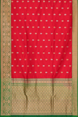 Image of Banarasi Khatan Silk Red Saree