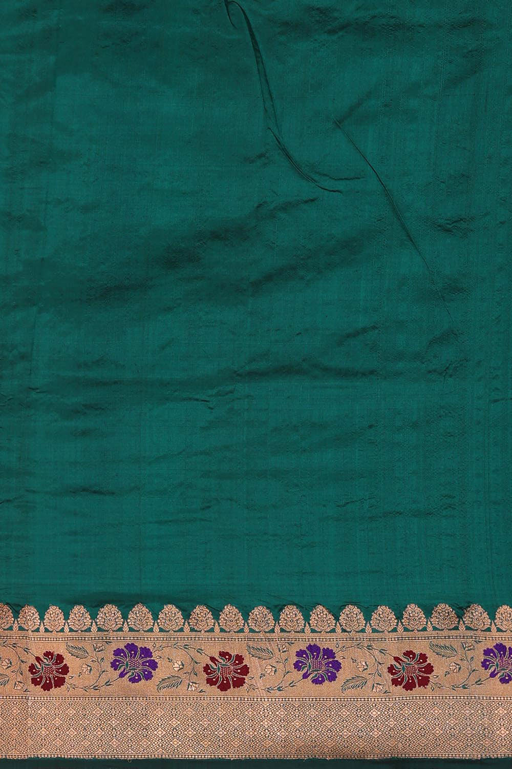 Banarasi Khatan Silk Teal Green Saree