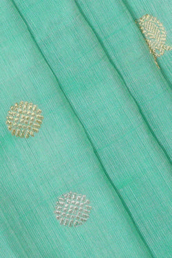 Image of Gadwal Silk Mint Green Saree