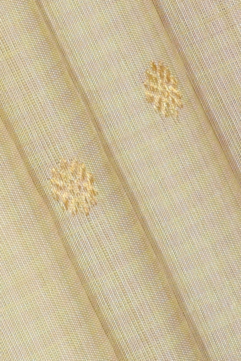 Image of Gadwal Organza Light Yellow Saree