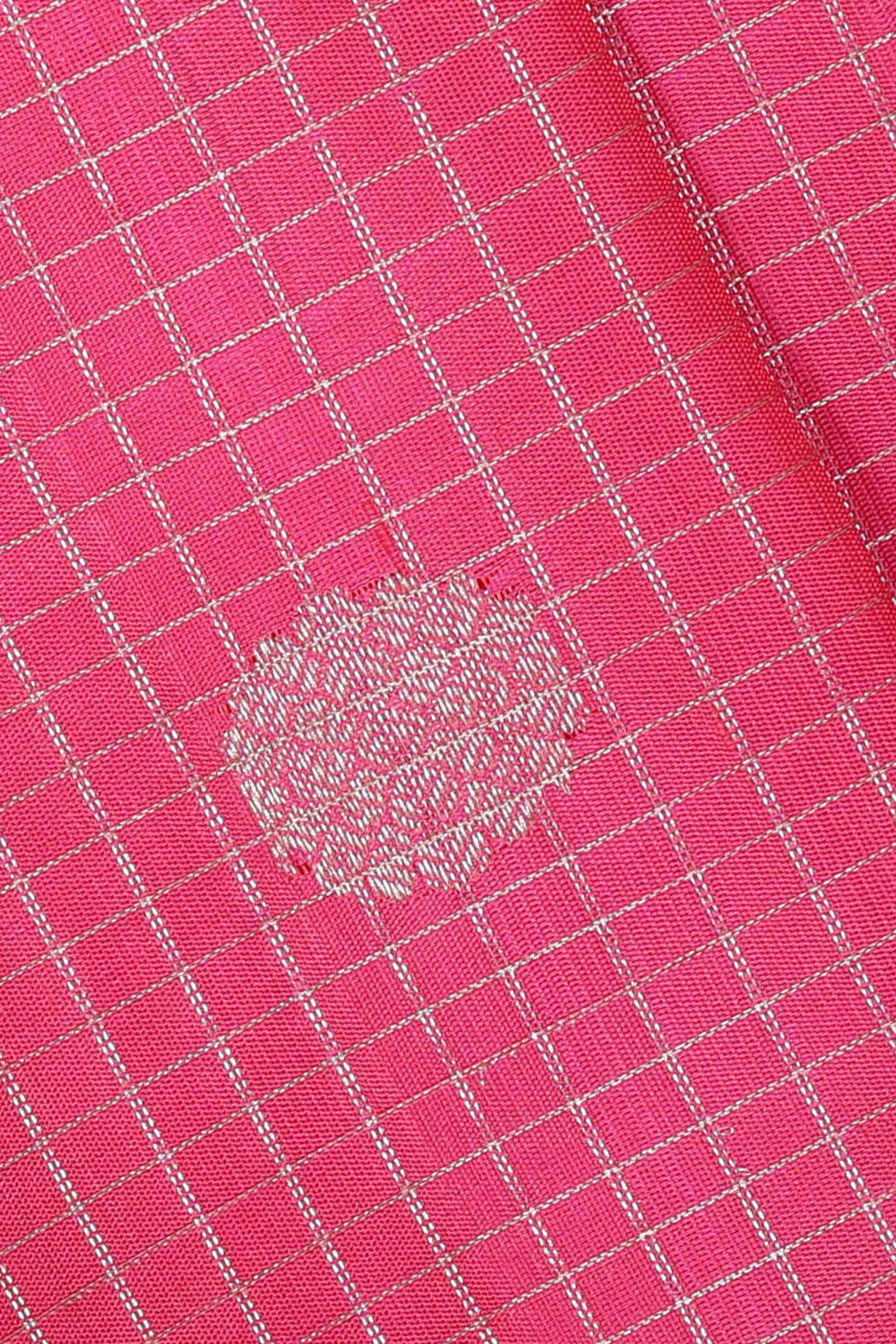 Gadwal Silk Bright Pink Saree