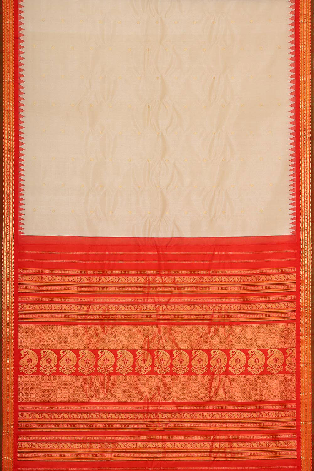 Gadwal Tussar Cream Saree